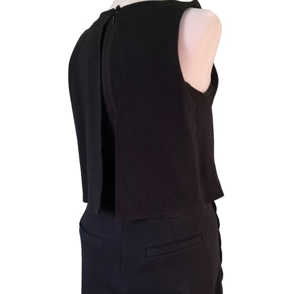 ANTHROPOLOGIE Freya Sleeveless Scalloped Trim Essential Black Jumpsuit (Size 4) - Picture 10 of 15